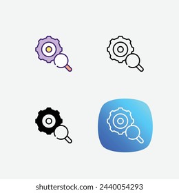 Computer icons set in 4 different style vector illustration
