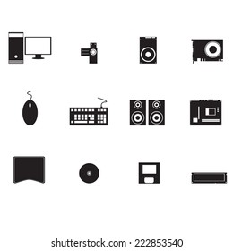 Computer  icons set design , illustration vector 