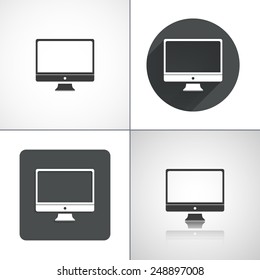 Computer icons.  Set elements for design. Vector illustration