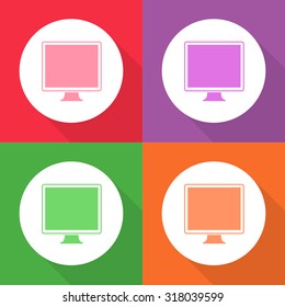 Computer icons set great for any use. Vector EPS10.