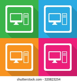 Computer icons set great for any use. Vector EPS10.