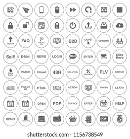 computer icons set - computer technology internet sign and symbols