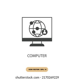 computer icons  symbol vector elements for infographic web