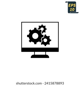 computer icons  symbol vector elements for infographic web