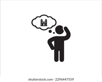 Computer Icons Thought Intertwingled: Information Changes Everything Icon design, Man thinking icon speech bubble icon isolated Vector Image, Premium Vector | Man person thinking icon.