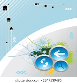 computer icons vector blue and black background