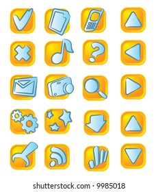 Computer icons. Vector. Easy to chande color.