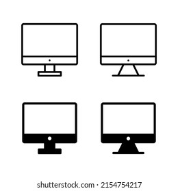 Computer icons vector. computer monitor sign and symbol