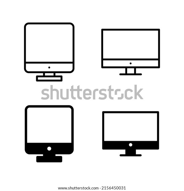 Computer\
icons vector. computer monitor sign and\
symbol