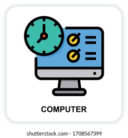 Computersymbole für Webdesign, Buch, Werbung, App, Projekt etc.