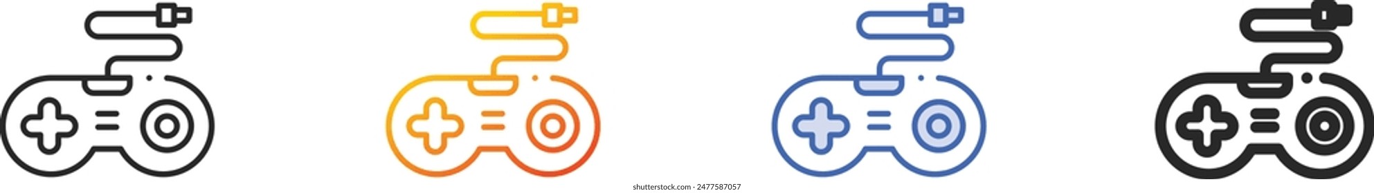 computer icon.Thin Linear, Gradient, Blue Stroke and bold Style Design Isolated On White Background