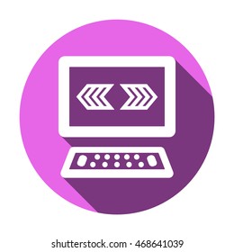 Computer  icon,vector. Flat design.