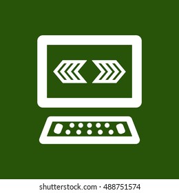 Computer  icon,vector. Flat design.