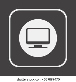 Computer  icon,vector. Flat design.