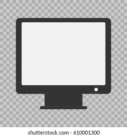 Computer icon,vector illustration. Modern simple flat device sign. Internet computer concept. Trendy vector mockup display symbol for website design web button, mobile app. Logo illustration