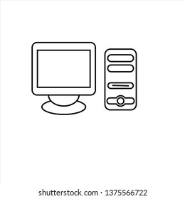 computer icon,vector line icon.