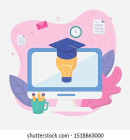 computer idea graduation school education online image