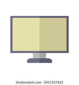 Computer illustrated on white background