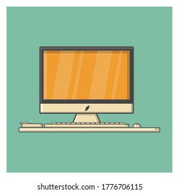 ilustración por ordenador, con un estilo plano, sencillo y minimalista