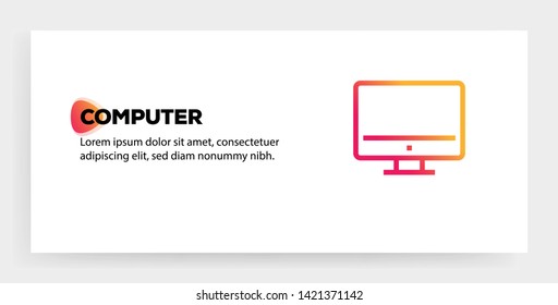 COMPUTER AND ILLUSTRATION ICON CONCEPT