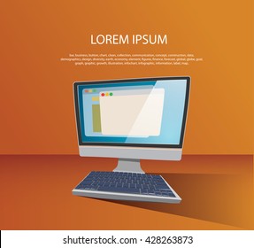 Computer image vector illustration.