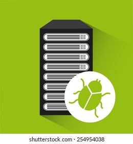 computer infection design, vector illustration eps10 graphic 