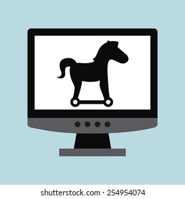 computer infection design, vector illustration eps10 graphic 