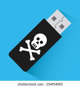 computer infection design, vector illustration eps10 graphic 