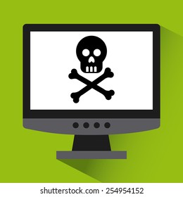 computer infection design, vector illustration eps10 graphic 