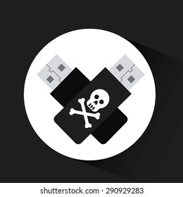 computer infection design, vector illustration eps10 graphic 