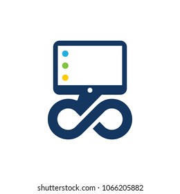 Computer Infinity Logo Icon Design