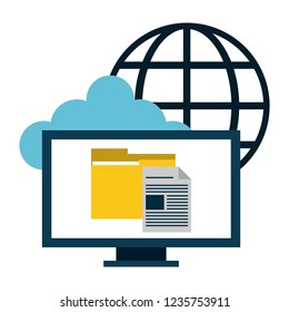 computer with information on cloud computing