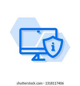 computer information sign icon vector