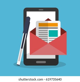 computer with instant messaging related icons image  