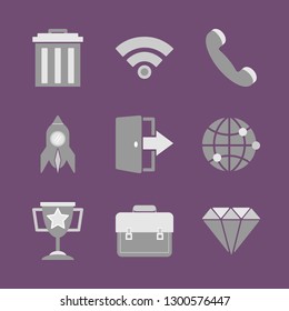 Computer and intellectual technologies. Icon set.