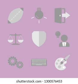 Computer and intellectual technologies. Icon set.