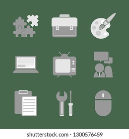 Computer and intellectual technologies. Icon set.
