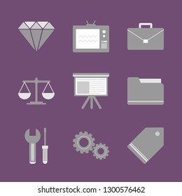 Computer and intellectual technologies. Icon set.
