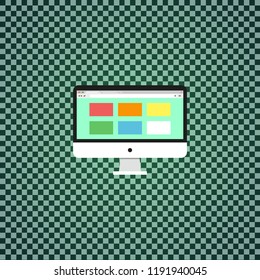 computer interface on the background