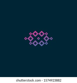Computer or Internet logo design vector colorful