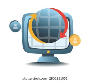 Computer internet network symbol illustration