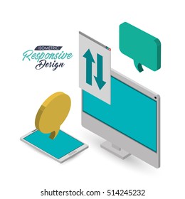 computer with internet related icons image 