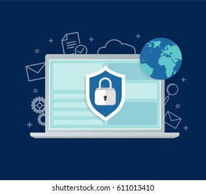Computer Internet Security VPN Concept Icon 