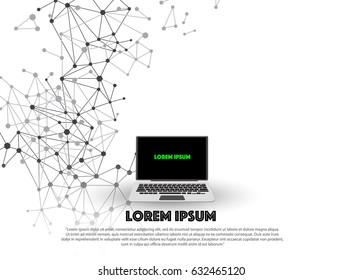 computer Internet of Things, Cloud Computing Design Concept Digital Network Connections, Technology Background