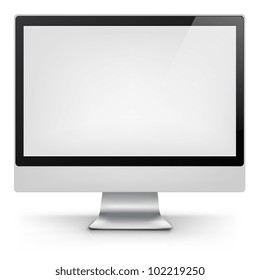 Computer Isolated on White  Background. Vector Illustration EPS 10.