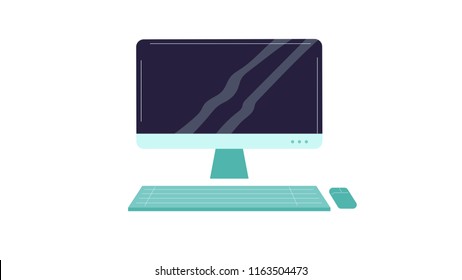 Computer isolated vecot illustration