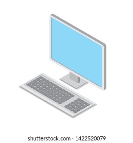 computer isometric creative illustration vector of graphic , computer isometric illustration vector , computer vector  isometric illustration