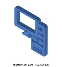 Computer isometric left top view 3D icon