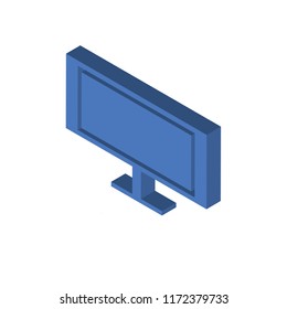 Computer isometric left top view 3D icon