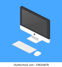 Computer isometric vector illustration